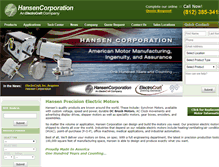 Tablet Screenshot of hansen-motor.com